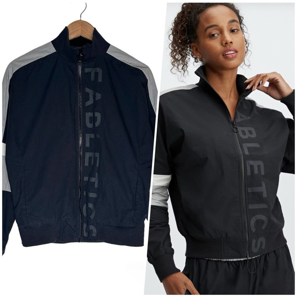 Fabletics Jackets & Blazers - Fabletics | Women | Jayda Woven Black White Zip Up Athletic Jacket | Size Small